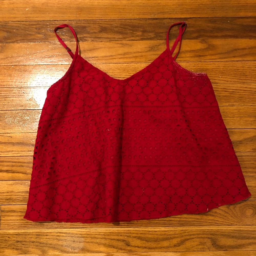 Hollister Cute Red Tank Top//Size-S
